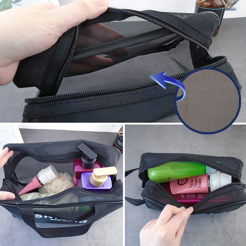 Women's Mesh Portable Bath Makeup Storage Bag
