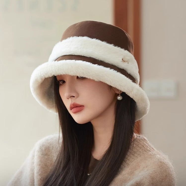 Velvet-Padded Warm Earflap Bucket Hat