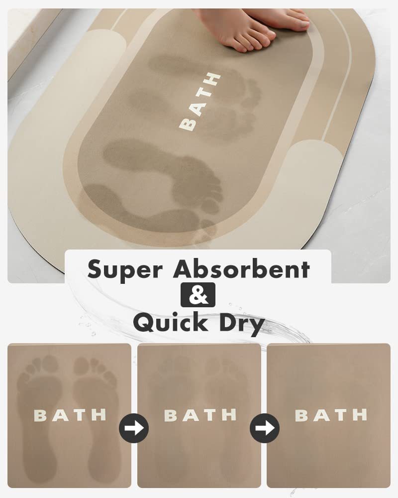 Absorbent Quick-Dry Diatom Mud Bathroom Carpet – Soft Upholstery Rug