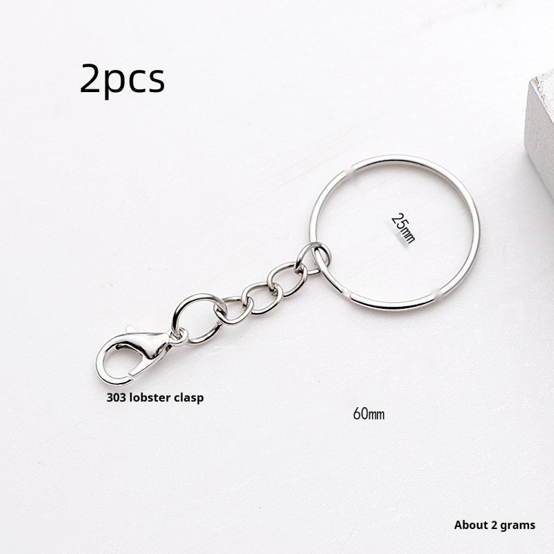 25 Key Ring With Chain Lobster Buckle Diy Ornament