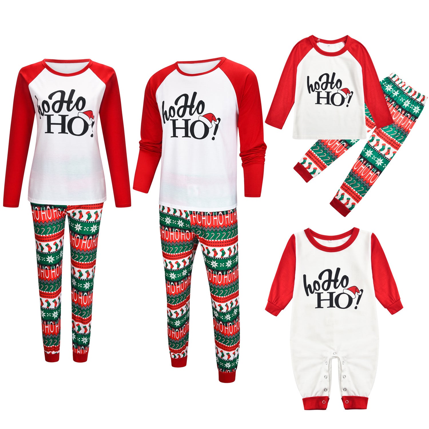 Fashionable Homewear Christmas Hat Printed Parent-child Wear
