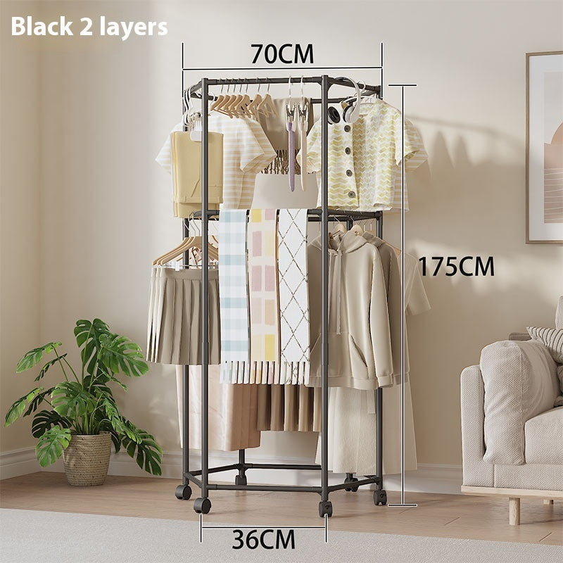 Home Fashion Six-side Rotating Floor Hanger