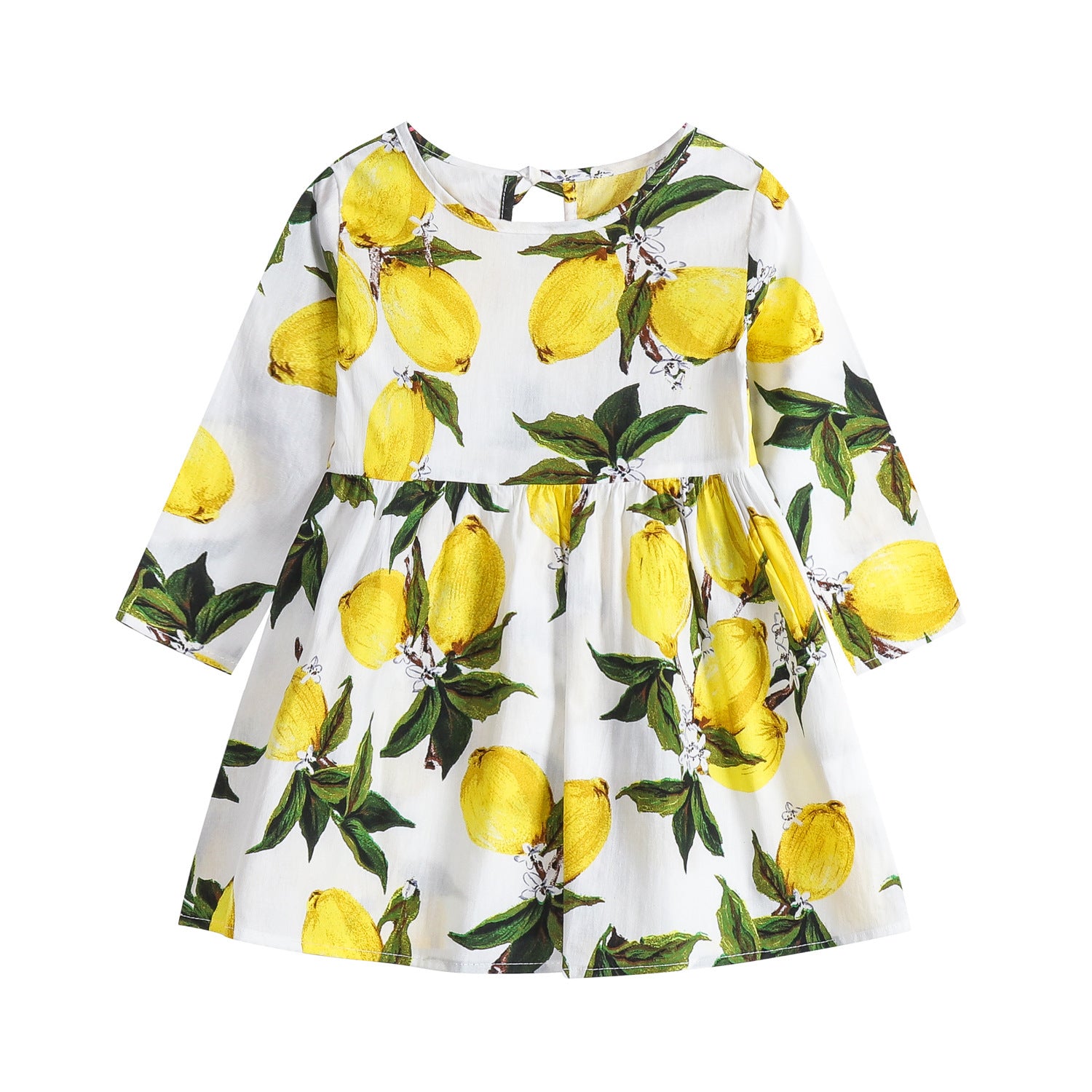 Children's Floral Cotton Long Sleeve Dress