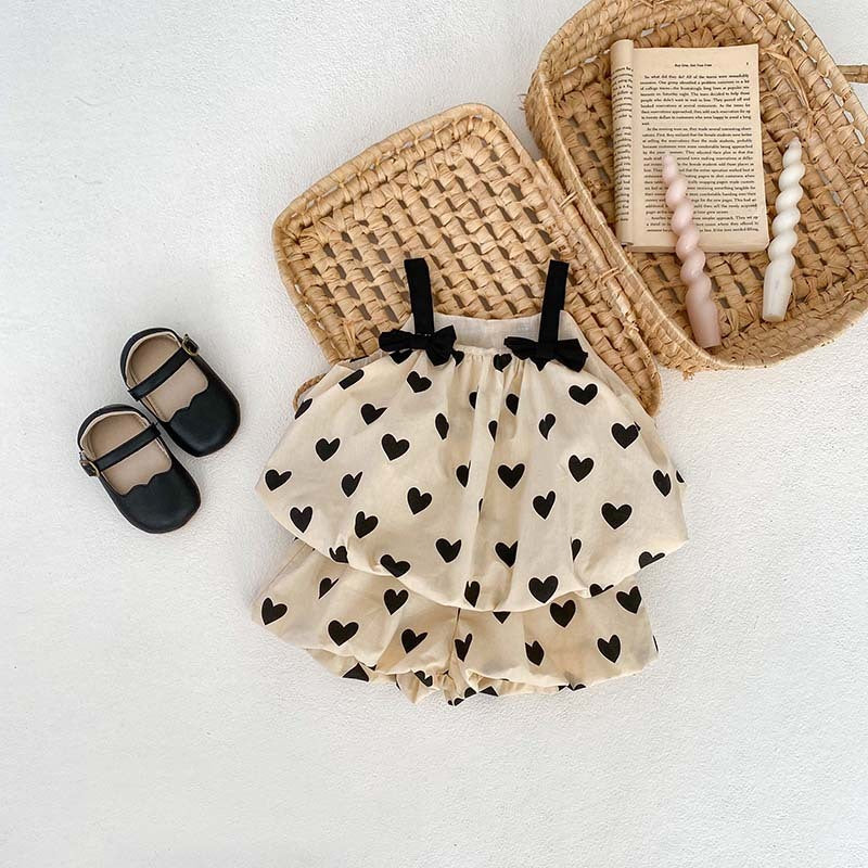 Love Full Printed Two-piece Set For Women