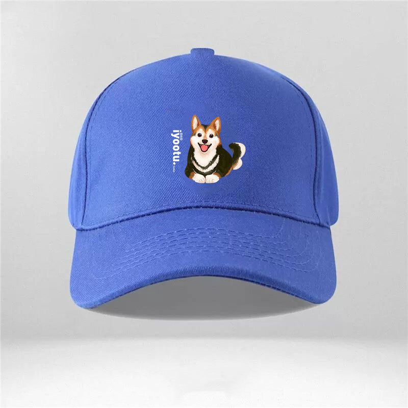 Cartoon Dog Shiba Inu Couple Peaked Cap for Men and Women – New Trendy Adjustable Hat