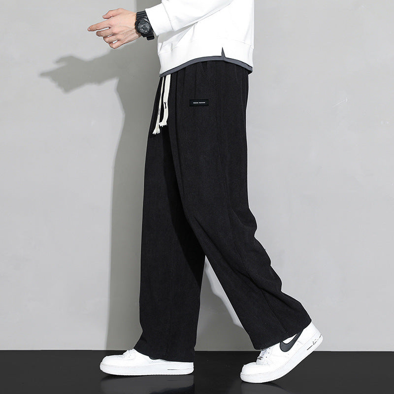 Men’s Loose Wide-Leg Straight Casual Pants