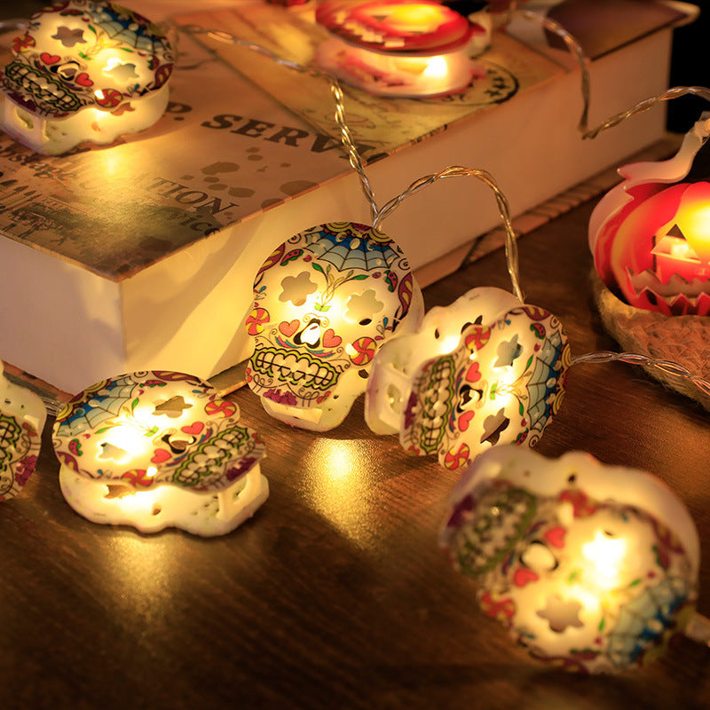 Halloween Decorative String Lights Pumpkin Bat Skull Batteries