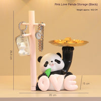 Panda Storage Pink LOVE Black