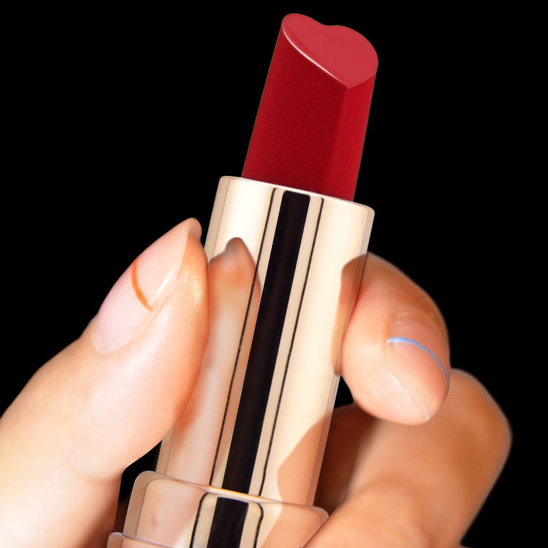 Six-color Heart-shaped Matte Lipstick Easy To Color And Moisten