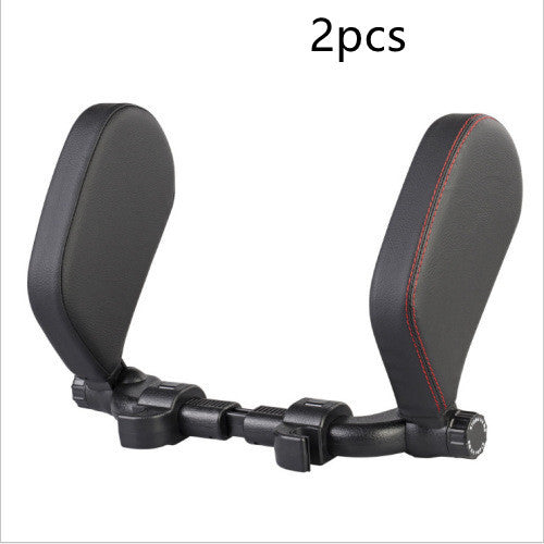 Adjustable Car Headrest Pillow, Soft Leather Travel Neck Support Cushion