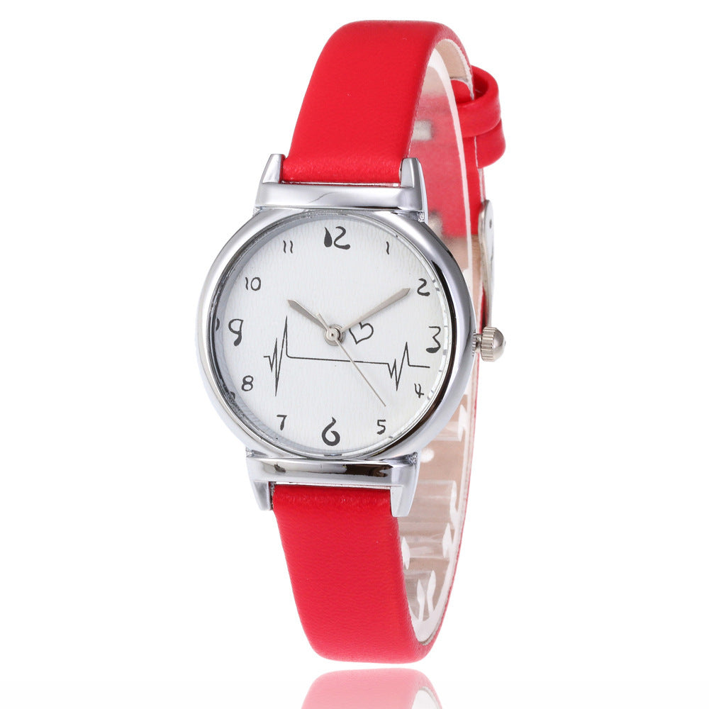 ECG Digital Surface Women's Belt Simple Fashion Trend Quartz Watch