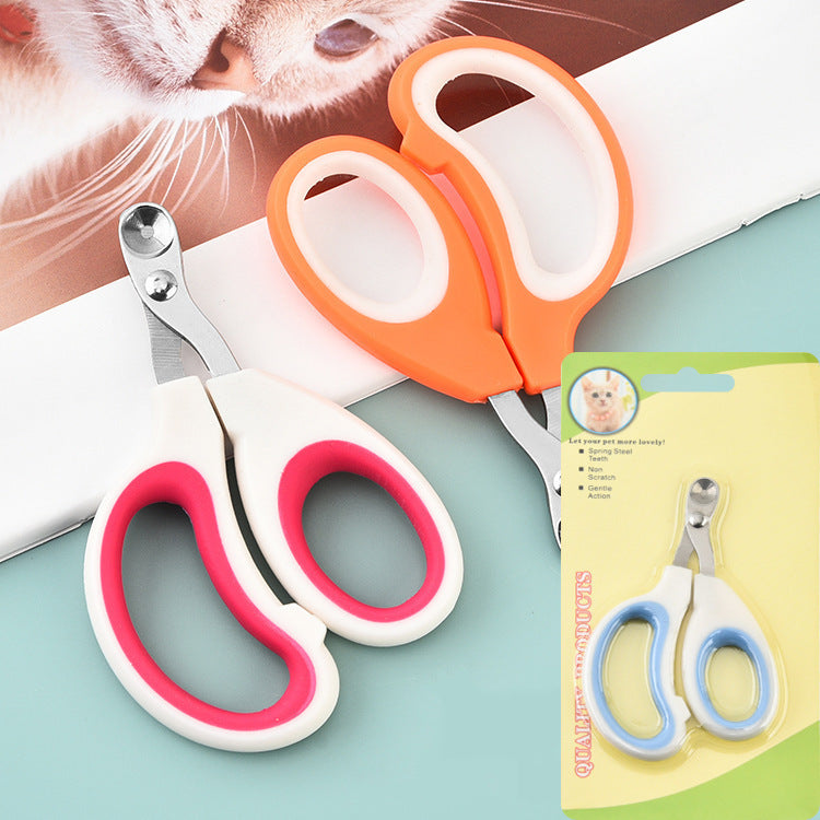 Pet Cat Round Hole Limit Nail Scissors