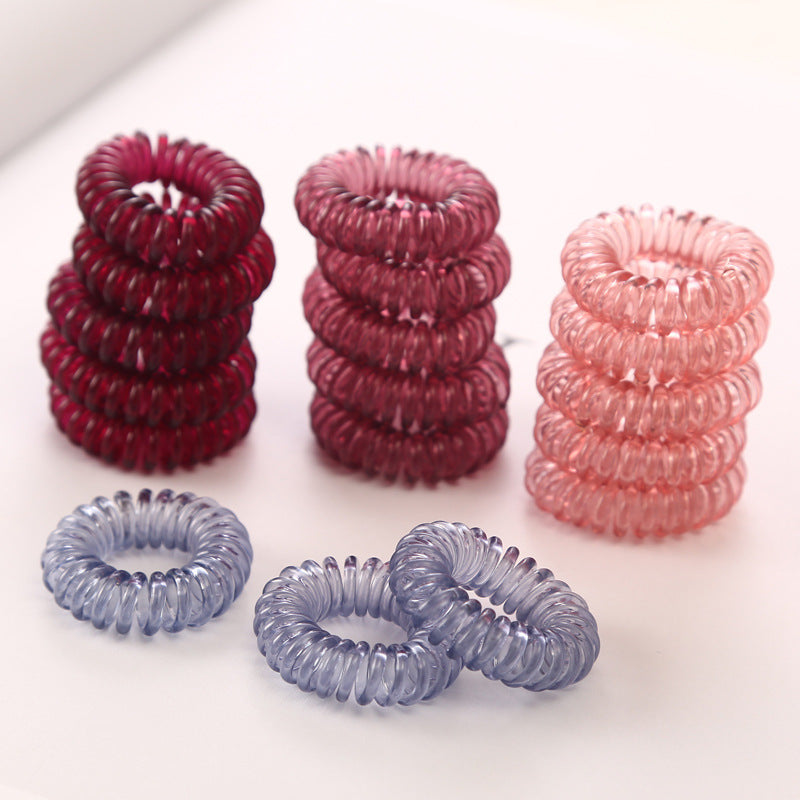 Transparent Phone Line Hair Ring Small Size Cute High Elastic Thin Hair Rope