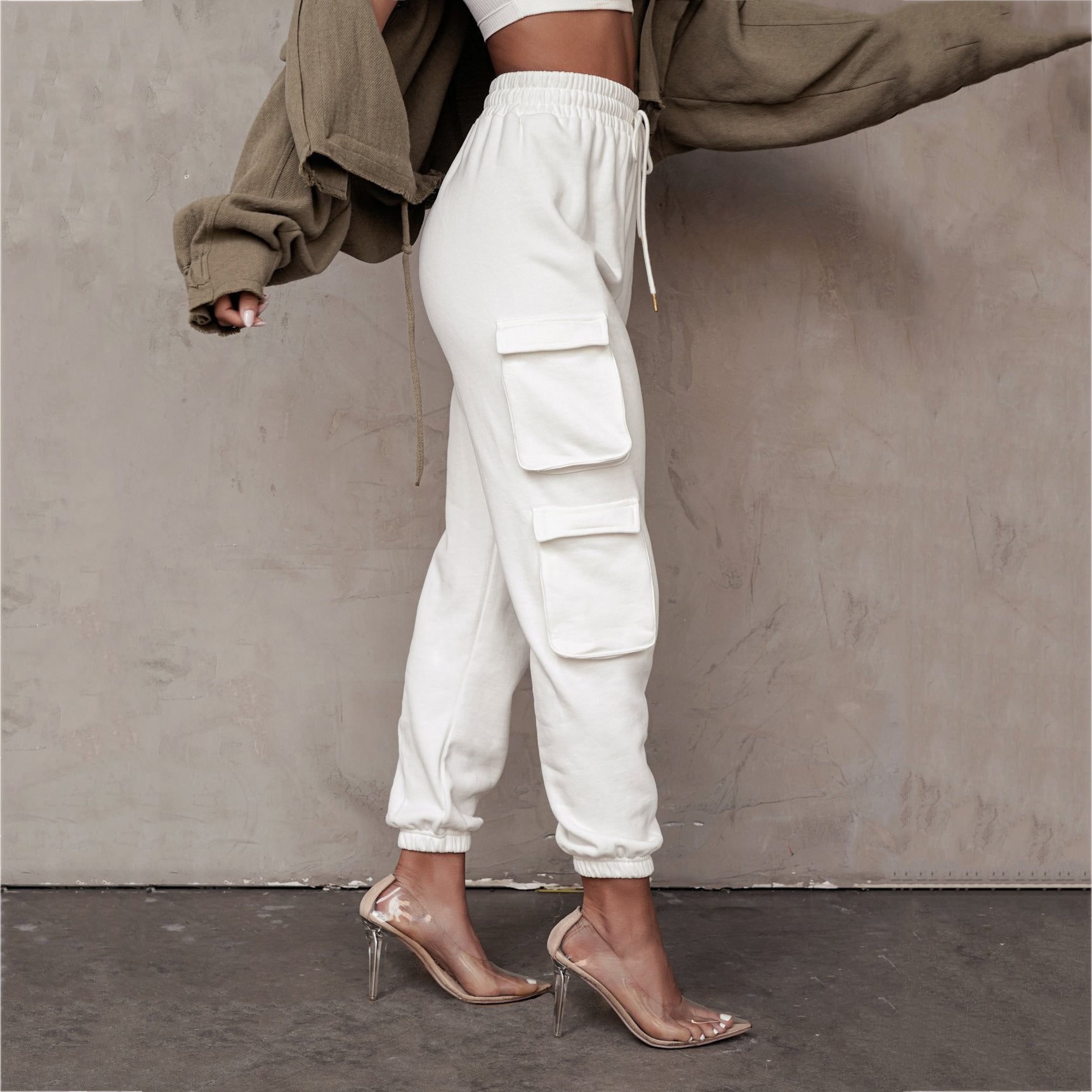 Women’s Front-Slit Pants – Fashion Casual High-Waist Trousers