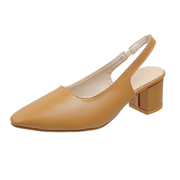 Chunky Heel Spring And Summer New Pointed High Heels For Women