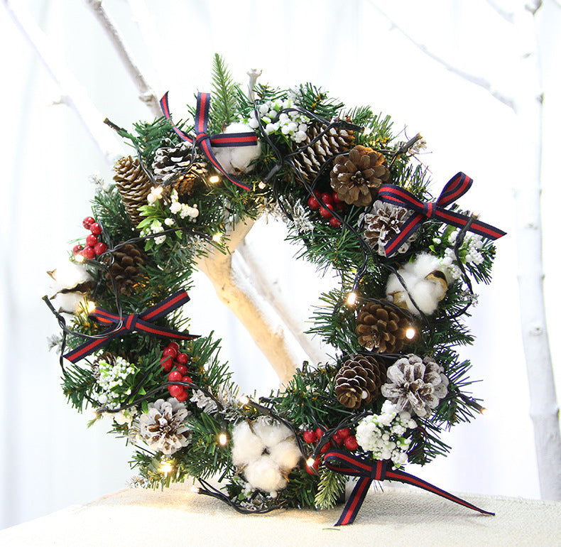 30cm 40cm Christmas Wreath Ornaments for Holiday Decoration