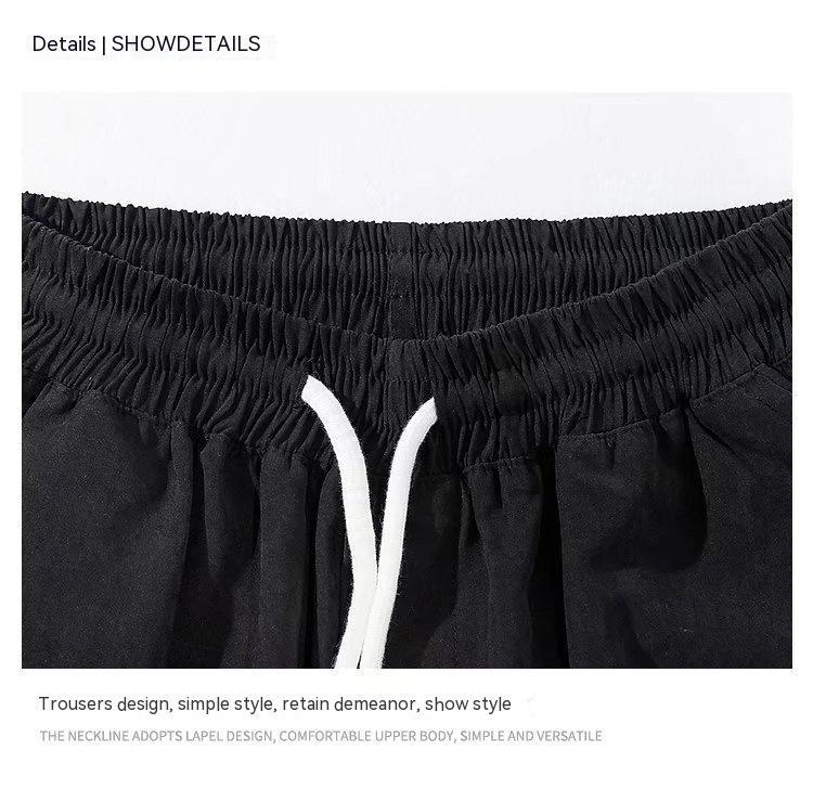 Street Hip-hop Mechanical Style Printed Sports Shorts Loose Wide Leg Leisure Middle Pants Summer Plus Size Men's Clothing