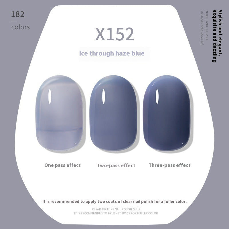 Nude Ice Transparent Color Cherry Red White UV Polish