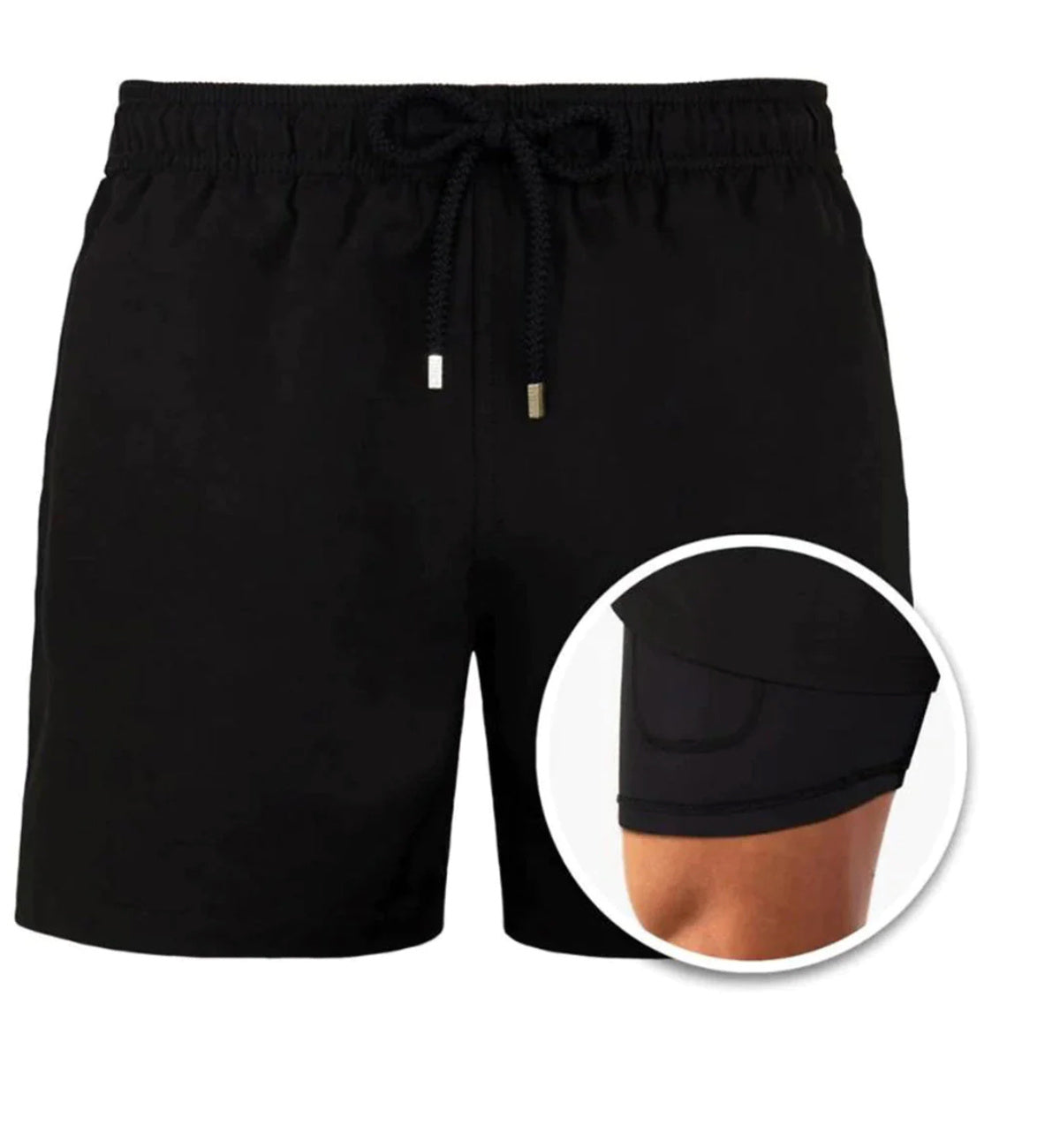 European And American Shorts Men's Beach Sports Pants Printed Double Shorts