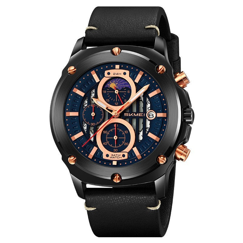 Multi-functional Star Timing Quartz Watch For Men