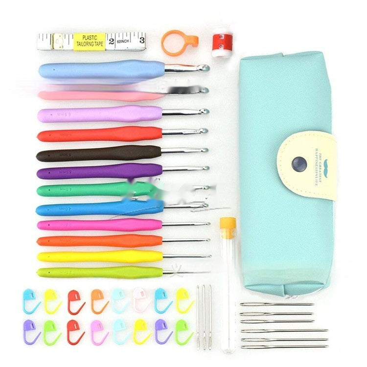 Crochet Needle Beard Pack – Colorful TPR Soft Handle Crochet Hook Set