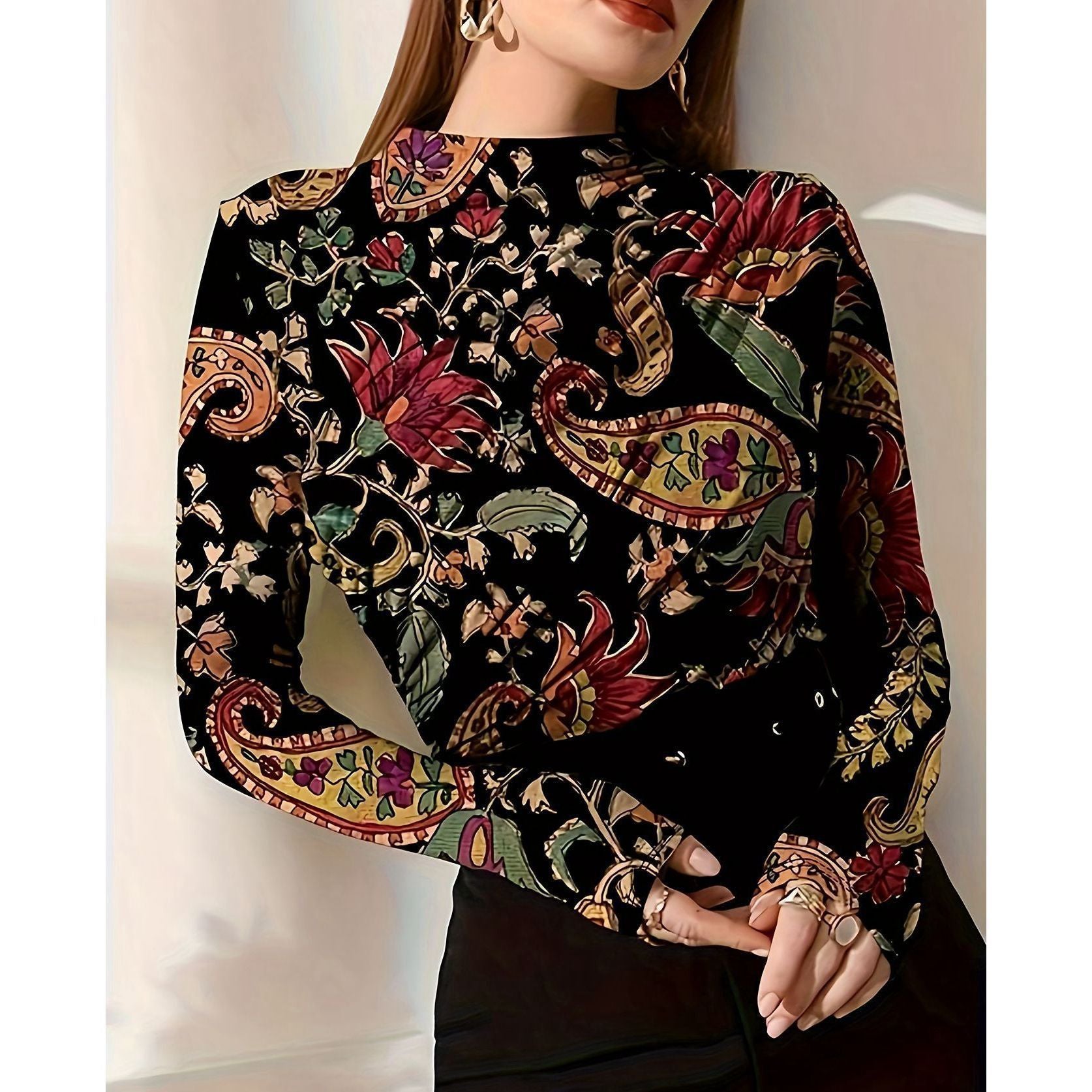 Western Style All-matching Plus Size T-shirt For Women