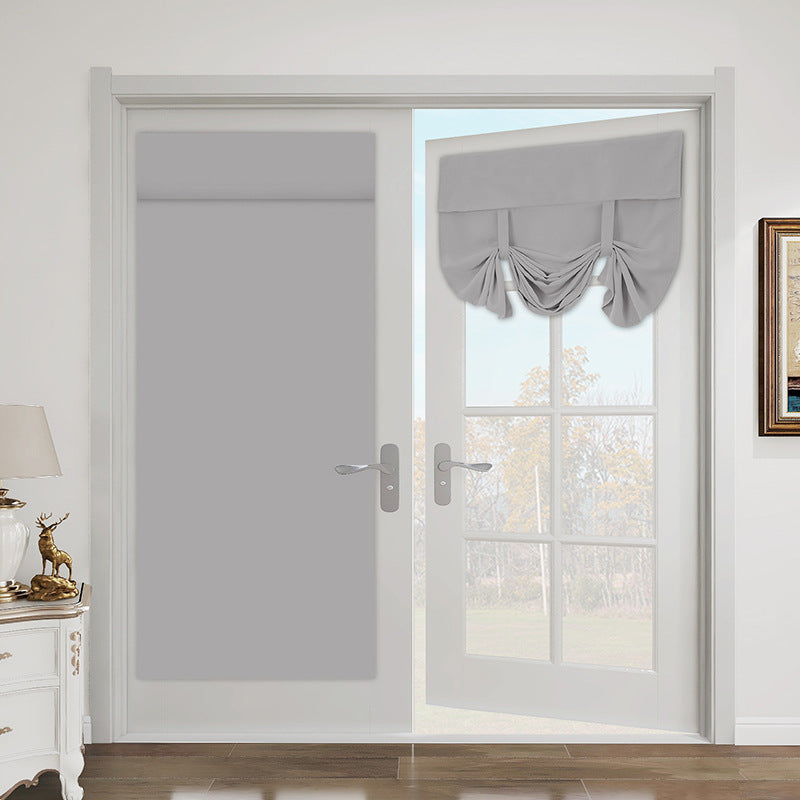 High-Precision Solid Color Polyester Blackout Door Curtain
