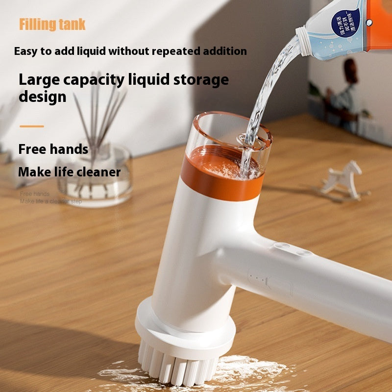 Multi-Function Wireless Electric Cleaning Brush with Multiple Brush Heads
