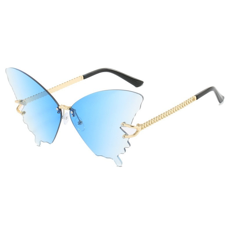 New Butterfly Sunglasses for Women – Fashion Large Rim Gradient Color Shades