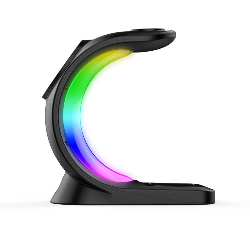 4-in-1 Magnetic Wireless Charging Station, 15W Fast Charge for iPhone, Apple Watch & AirPods Pro with Ambient Light