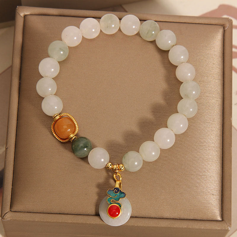 Ice Jade Crystal Bracelet Female Special-interest Design Mild Luxury Retro