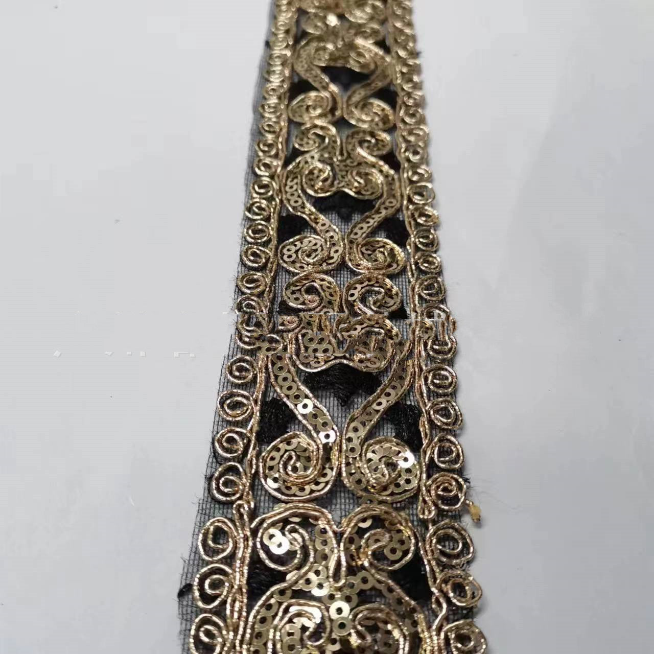 New Ethnic Ribbon Bar Code Embroidery Lace Sequins – Sewing, Crafting, and DIY Accessories