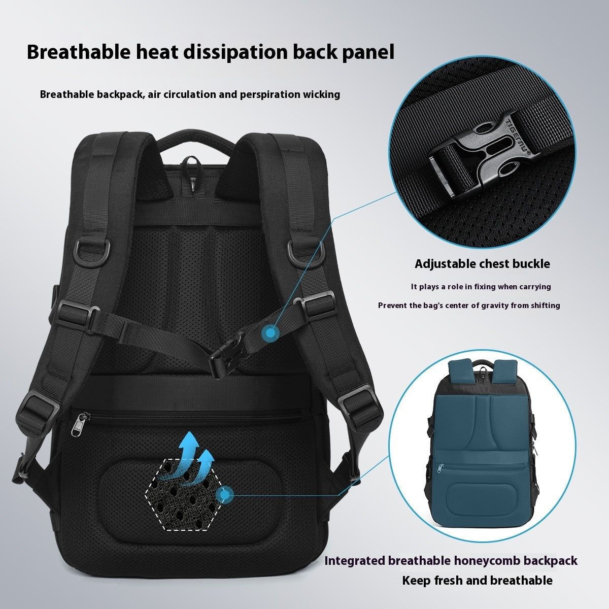Unisex Sports Travel Backpack Oxford Cloth Letters Pattern