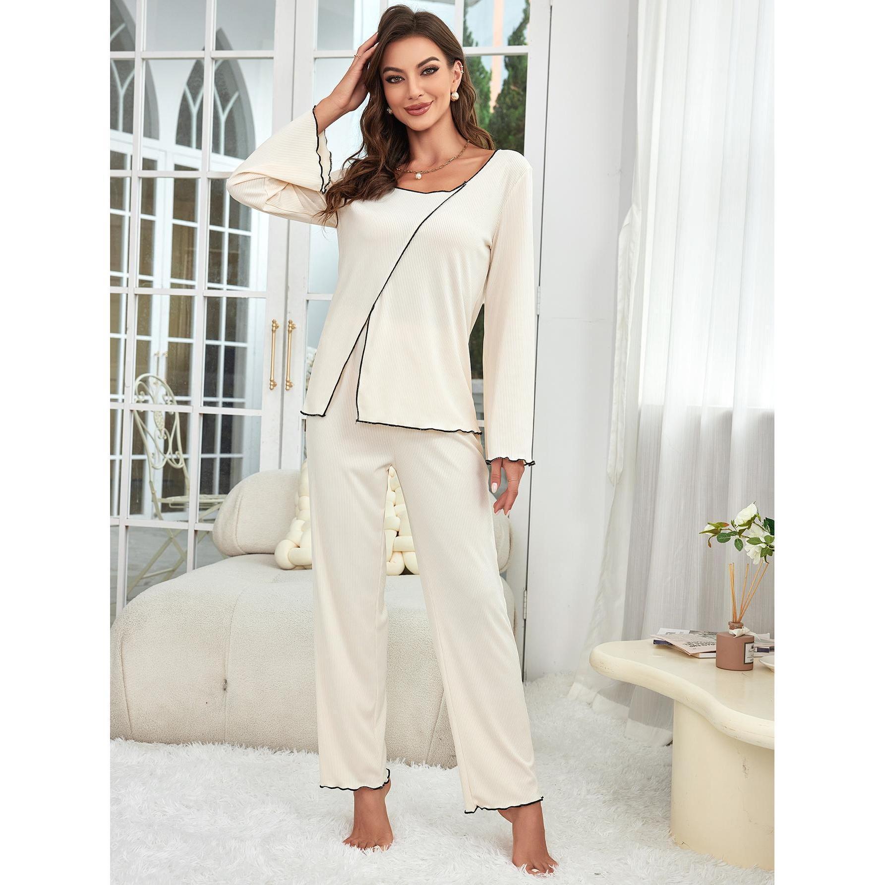Women's Long Sleeve Pajama Set Polyester Spandex Relaxed