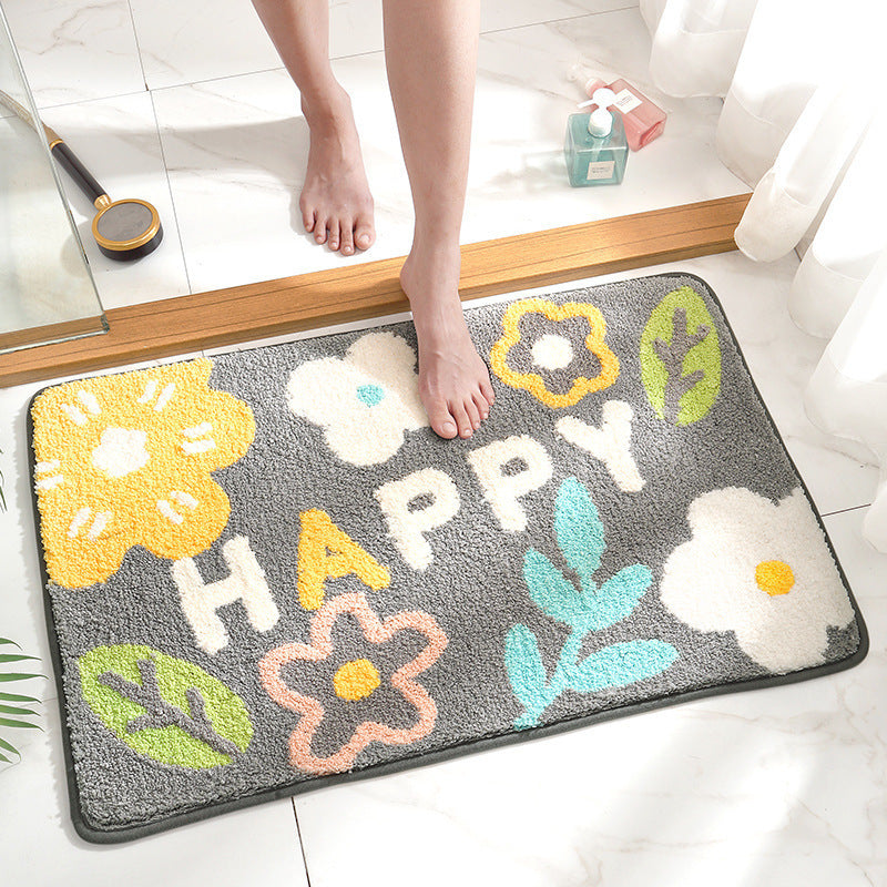 Cartoon Household Bathroom Mats – Absorbent Non-Slip Floor Rugs