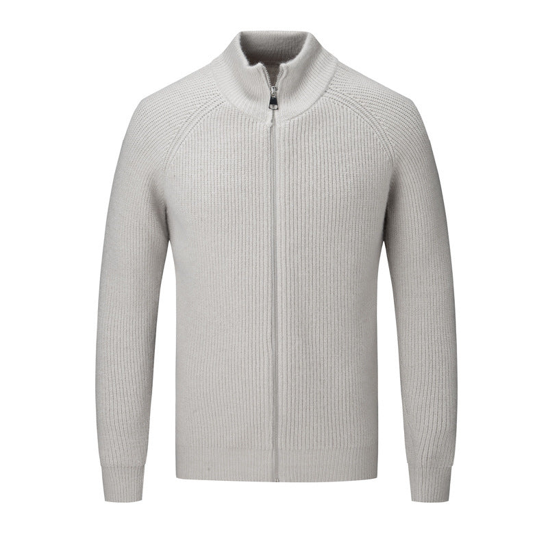 FallWinter Hot-selling Long Zipper Knitted Cardigan Men's Casual All-matching