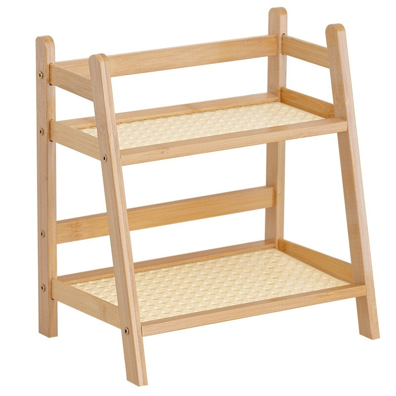 Guest Room Bamboo Multi Layer Storage Rack