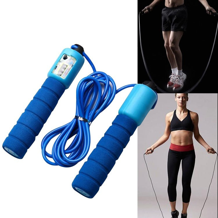 Adjustable Skipping Rope with Counter – Foam Handle Jump Rope for Fitness & Sports Training