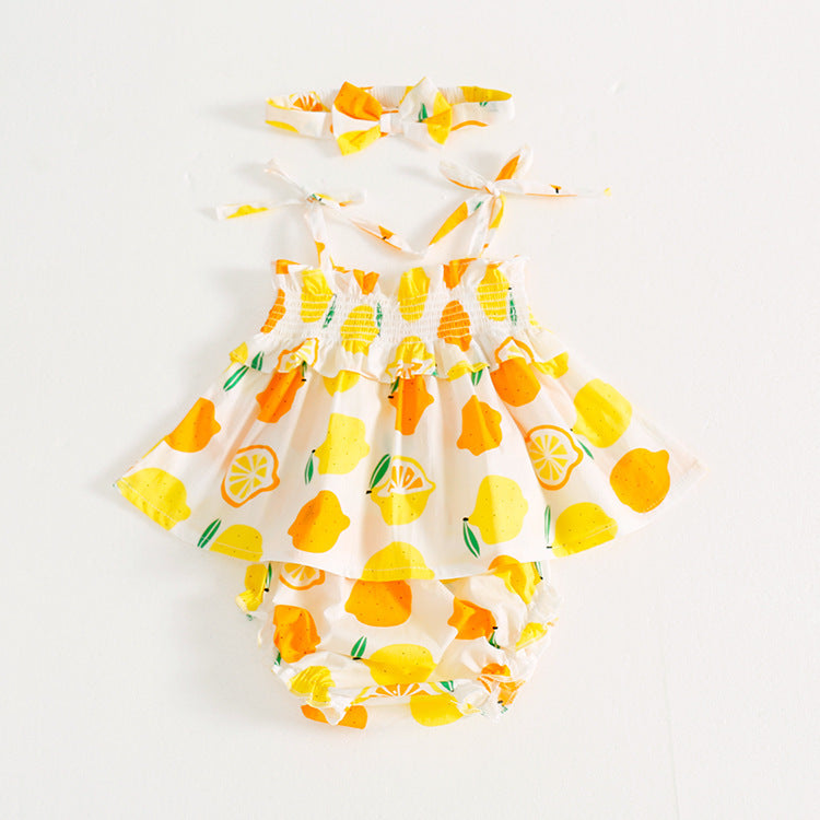 Lemon Girls Suspender Dress