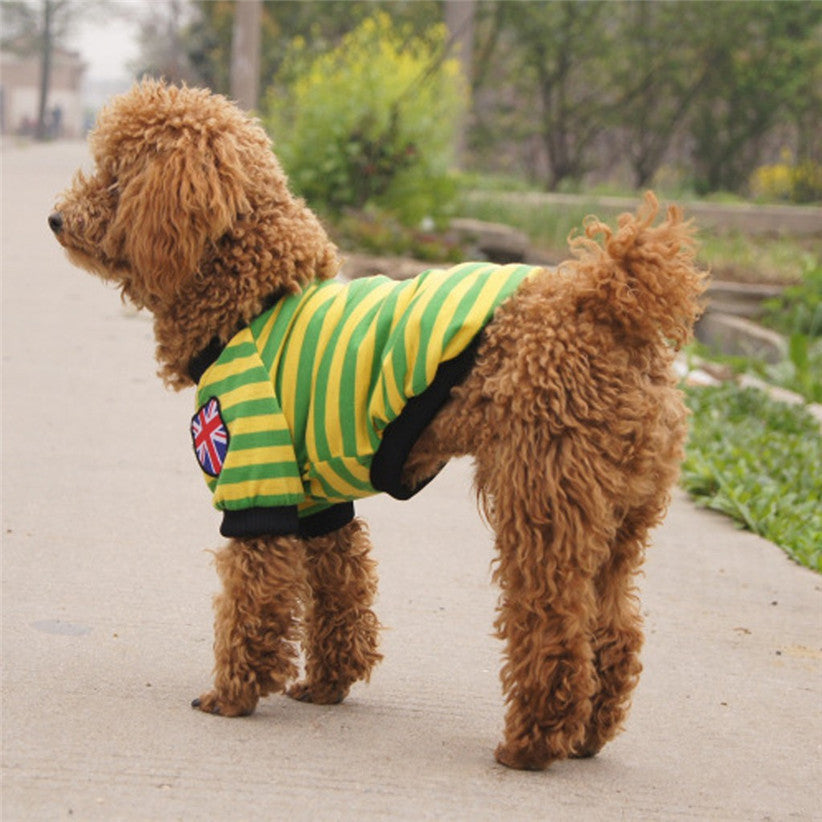 Comfy Striped Round Neck Pet Shirt