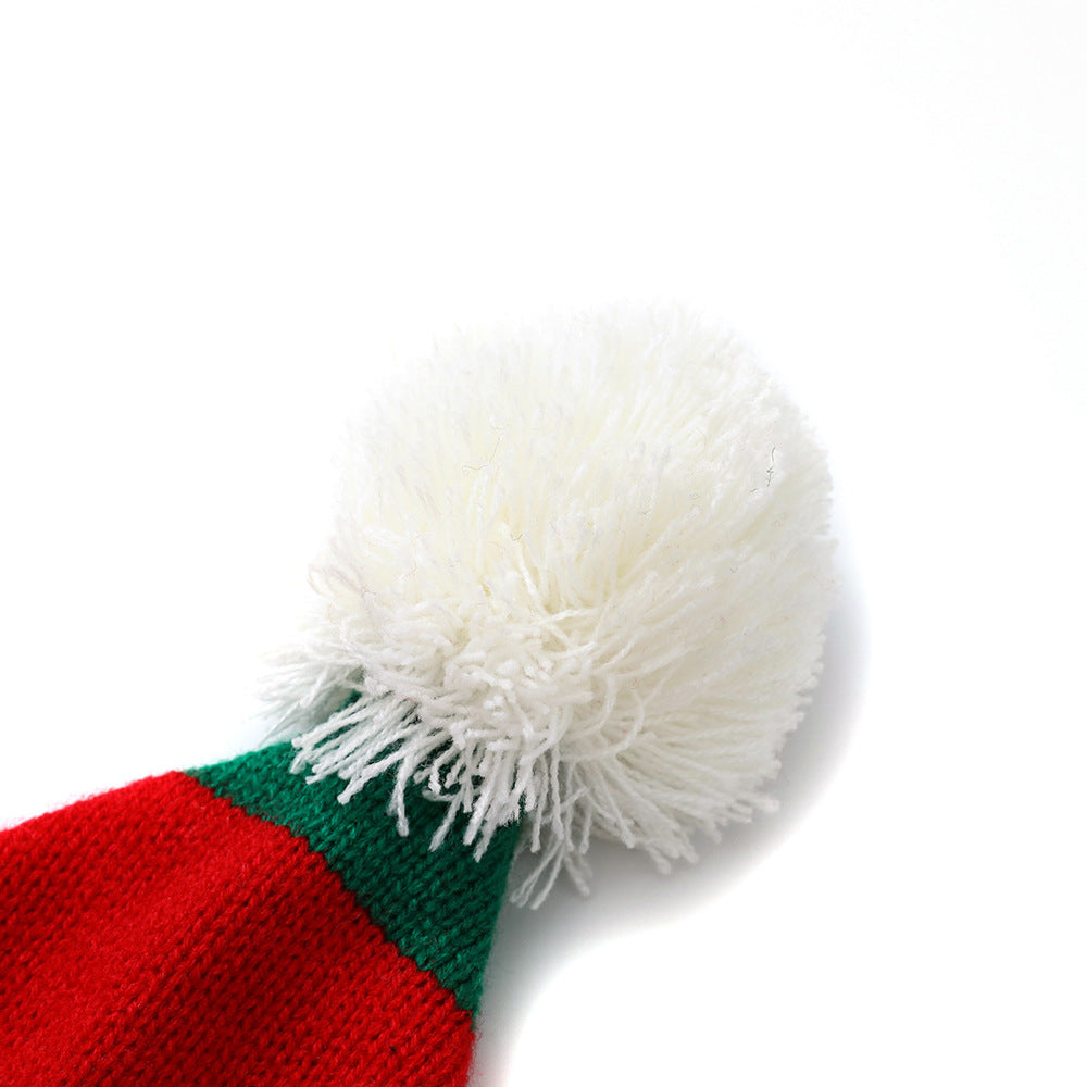 Children's Christmas Striped Knitted Woolen Hat
