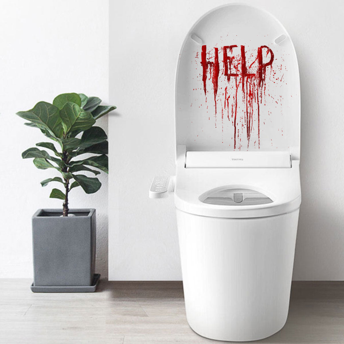 Halloween Removable Wall Sticker – Waterproof PVC Mural Decoration for Haunted House and Party Decor