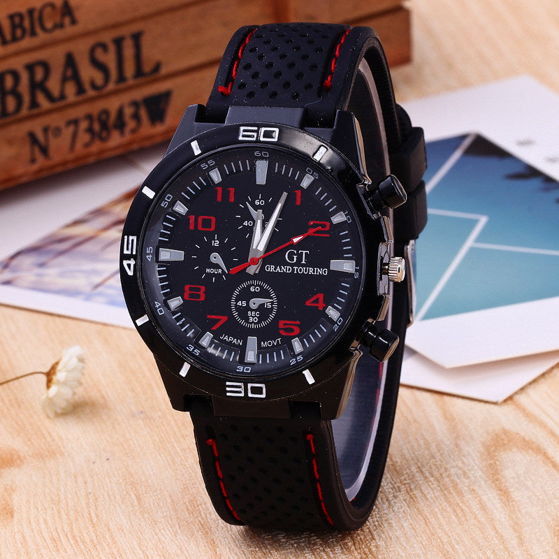 GT Racing Silicone Large Dial Sport Watch – Men’s Quartz Fashion & Business Style