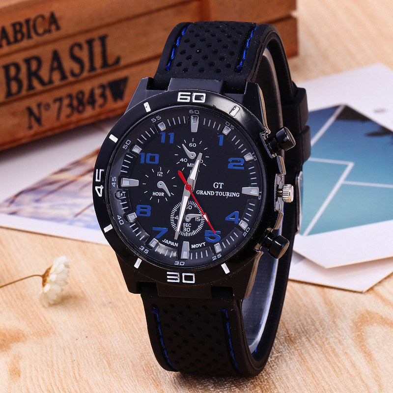 GT Racing Silicone Large Dial Sport Watch – Men’s Quartz Fashion & Business Style
