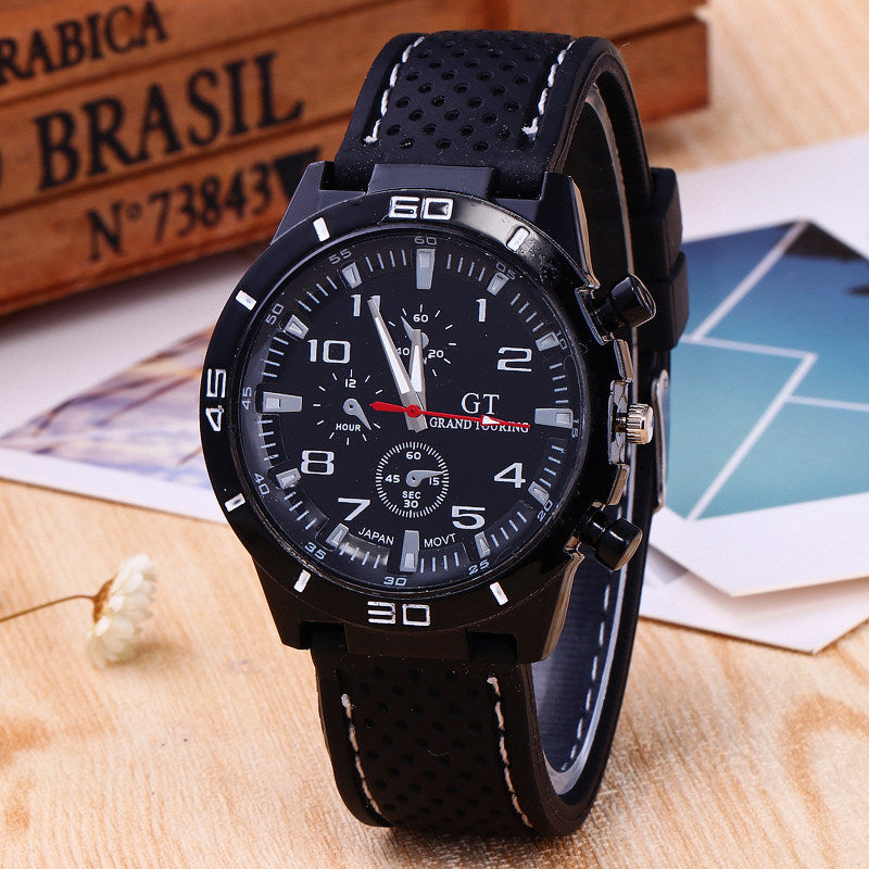 GT Racing Silicone Large Dial Sport Watch – Men’s Quartz Fashion & Business Style