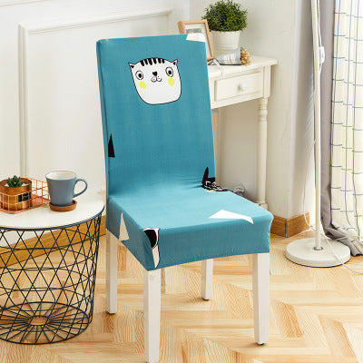 Elastic Siamese Solid Color Stretch Office and Hotel Chair Cover