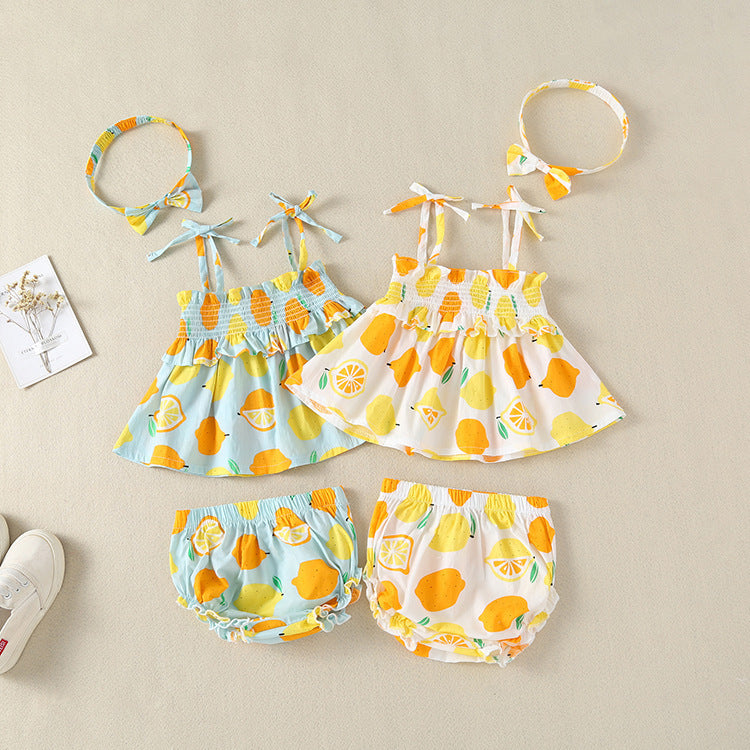 Lemon Girls Suspender Dress