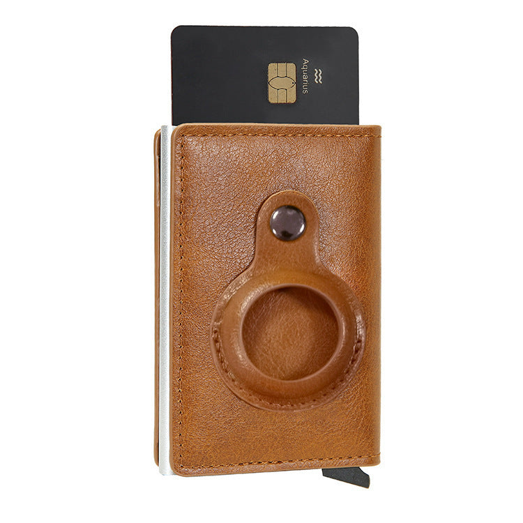 Multifunctional Men's Short Card Holder Wallet with AirTag Slot