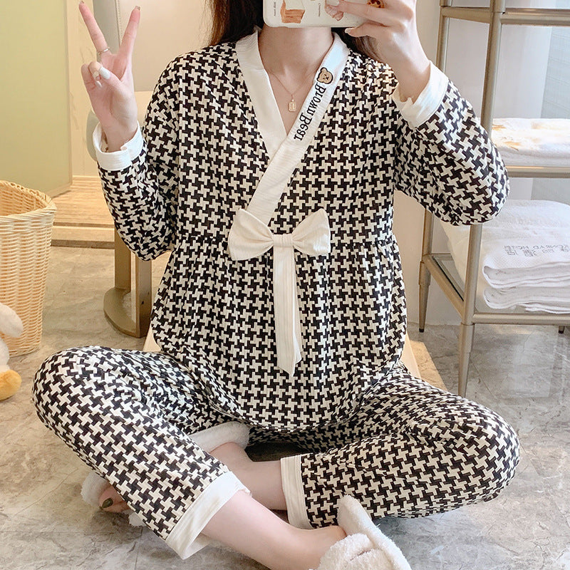Womens Milk Silk Suit Pajama Set For Home Comfort Wear