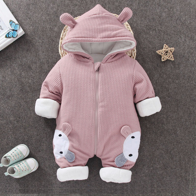 Autumn Winter Baby Snowsuit – Newborn Warm Cotton Romper Jumpsuit Jacket for Boys and Girls